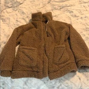 Fuzzy teddy jacket